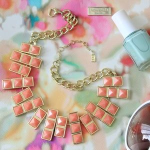 Coral Gold Statement Neclace